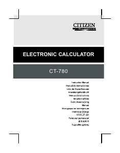Mode d’emploi Citizen CT-780 Calculatrice