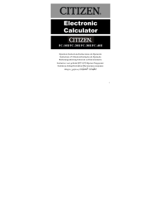 Instrukcja Citizen FC-20II Kalkulator