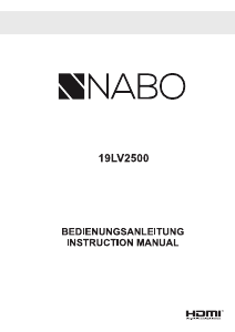 Bedienungsanleitung NABO 19 LV2500 LED fernseher