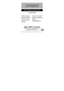 Handleiding Citizen SDC-805II Rekenmachine
