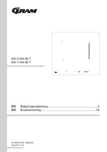 Brugsanvisning Gram KKI 7164-90 T Kogesektion