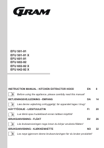 Bruksanvisning Gram EFU 602-92 Köksfläkt
