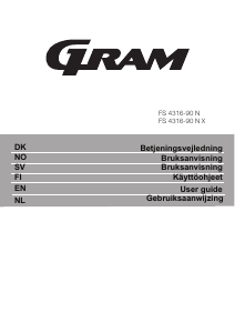 Bruksanvisning Gram FS 4316-90 N Frys