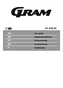 Brugsanvisning Gram KF 3245-93 Køle-fryseskab
