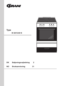 Brugsanvisning Gram KI 6216-60 N Komfur