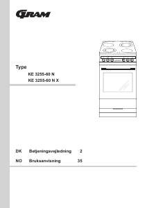 Brugsanvisning Gram KE 3255-60 N X Komfur