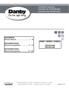 Manual de uso Danby DDR30B3WDB Deshumidificador