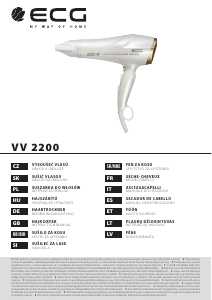Priročnik ECG VV 2200 Sušilnik za lase