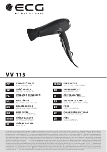 Priročnik ECG VV 115 Sušilnik za lase