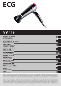 Manual de uso ECG VV 116 Secador de pelo