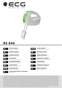 Návod ECG RS 840 Ručný šľahač