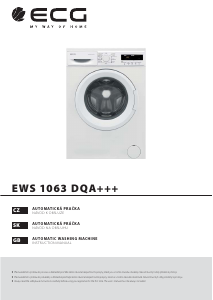 Manuál ECG EWS 1063 DQA+++ Pračka