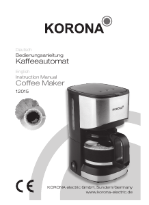 Bedienungsanleitung Korona 12015 Kaffeemaschine
