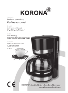 Mode d’emploi Korona 10232 Cafetière