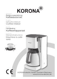 Bedienungsanleitung Korona 10410 Kaffeemaschine