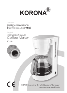 Bedienungsanleitung Korona 10116 Kaffeemaschine