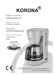 Bedienungsanleitung Korona 10118 Kaffeemaschine