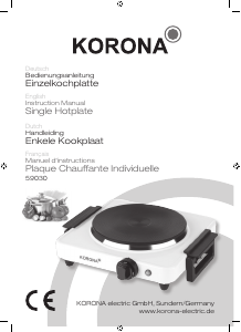 Mode d’emploi Korona 59030 Table de cuisson