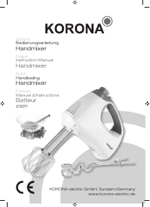 Bedienungsanleitung Korona 23011 Handmixer