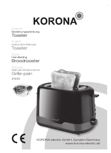 Bruksanvisning Korona 21233 Brödrost