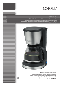 Manuale Bomann KA 1369 CB Macchina da caffè