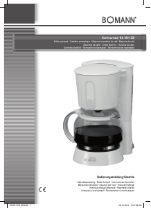Manual Bomann KA 1541 CB Coffee Machine