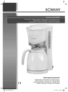 Manuale Bomann KA 168 CB Macchina da caffè