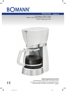 Bedienungsanleitung Bomann KA 3003 CB Kaffeemaschine