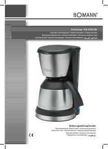 Manual Bomann KA 1370 CB Coffee Machine