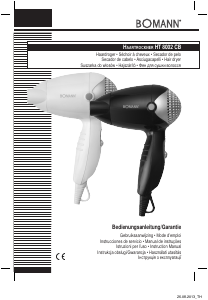 Manual de uso Bomann HT 8002 CB Secador de pelo