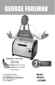 Bruksanvisning George Foreman IC300B Fritös