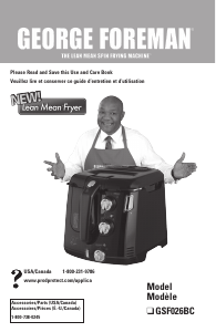 Bruksanvisning George Foreman GSF026BC Fritös