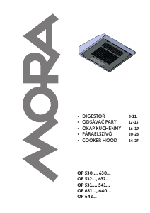 Manuál Mora OP 630 X Odsavač par