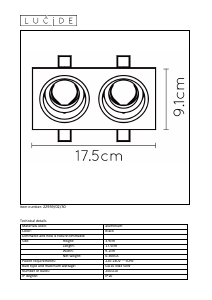 Bruksanvisning Lucide 22959/02/30 Embed Lampa