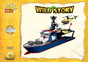 Bedienungsanleitung Cobi set 22350 Wild Story Ozeanexpedition Boot mit Hubschrauber