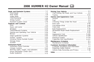 Handleiding Hummer H2 (2008)