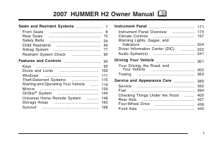 Handleiding Hummer H2 (2007)