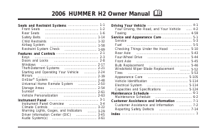 Handleiding Hummer H2 (2006)