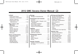 Handleiding GMC Savana Passenger (2012)