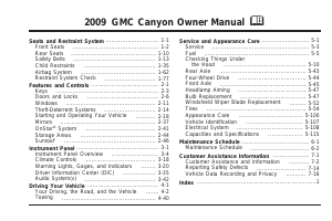 Handleiding GMC Canyon (2009)
