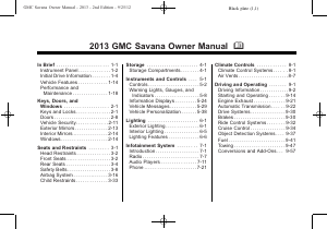 Bruksanvisning GMC Savana Commercial Cutaway (2013)