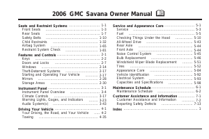 Handleiding GMC Savana Passenger (2006)