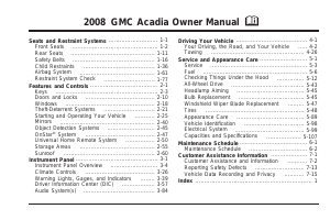 Handleiding GMC Acadia (2008)