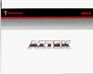 Handleiding Pontiac Aztek (2003)