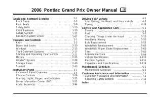 Handleiding Pontiac Grand Prix (2006)