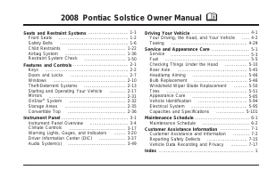 Handleiding Pontiac Solstice (2008)