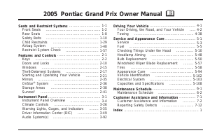 Handleiding Pontiac Grand Prix (2005)