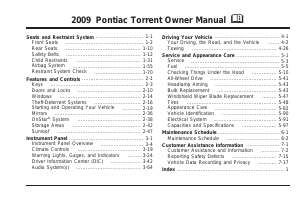 Handleiding Pontiac Torrent (2009)