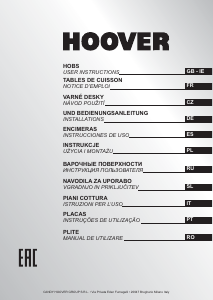 Manual Hoover HGV64SXV B Plită
