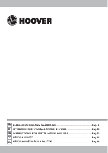 Manual Hoover HCV61X Cooker Hood